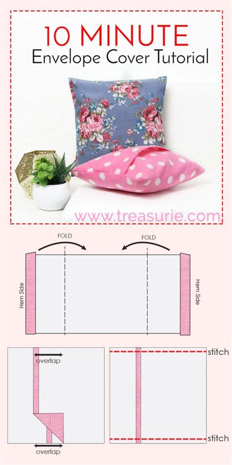 How To Make Cushion Covers Diy Envelope Cover 10 Mins Treasurie