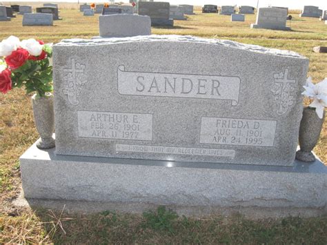 Arthur E Sander Find A Grave Memorial