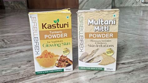 Unboxing Multani Mitti Turmeric Powder Kasturi Combo Pack From