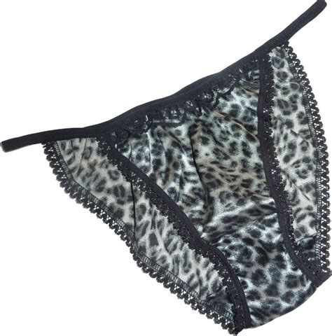 Fran Ois De Loire Shiny Satin And Lace Mini Tanga String Bikini Panties