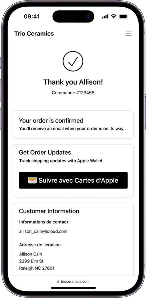 Suivre Des Commandes Dans Cartes Sur Liphone Assistance Apple Fr