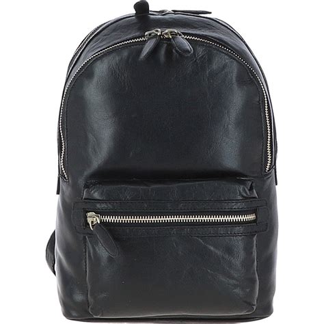 Ashwood Unisex Leather Backpack Black : G-38