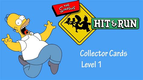 Simpsons Hit And Run Collector Cards Level Youtube