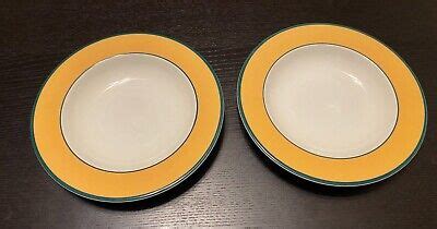 Set Of 2 Pagnossin Ironstone Treviso Soup Salad Pasta Bowls Yellow