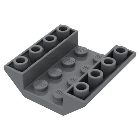 Lego Dark Stone Gray Slope X Double Inverted With Open Center