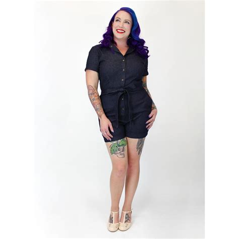 Classic One Piece Romper in Denim by Hemet | Simple dresses, One piece