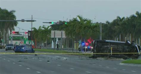 One Dead In Miami Gardens High Speed Crash Cbs Miami