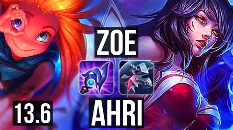 Zoe Vs Ahri Mid 805 23m Mastery 900 Games Legendary Rank 14