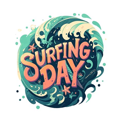 Premium Vector | Surfing day is a fun and exciting event for surfers