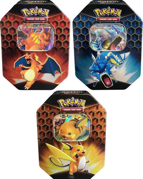 Pokemon Trading Card Game Sun Moon Hidden Fates Raichu Gx Tin Set