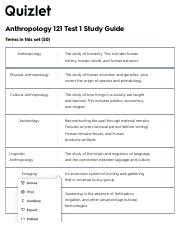 Ant Exam Review Pdf Anthropology Test Study Guide Terms