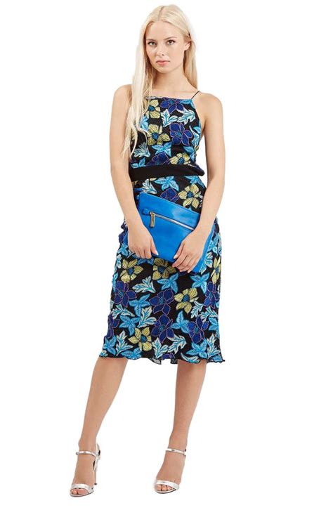 Topshop Embroidered Floral Midi Dress Nordstrom