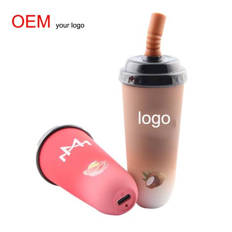 2023 Milk Tea Cup New Model 6000 Puffs Disposable Vape Pen Accept OEM