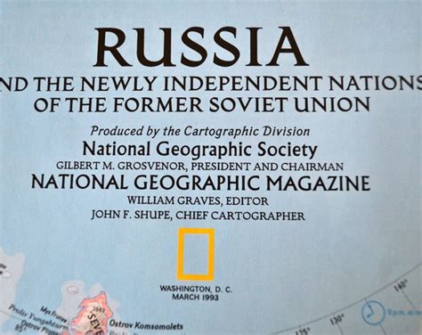 1993 National Geographic Map Of Russia Etsy