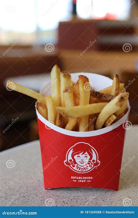 French Fries at Wendy`s Restaurant. Editorial Stock Photo - Image of ...