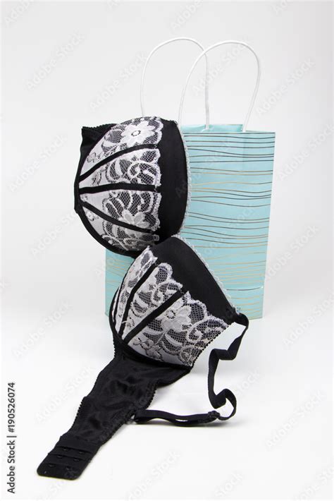 Sexy Lingerie Bra With A Present Shopping Bag Lingerie Shopping Underwear Shopping Concept