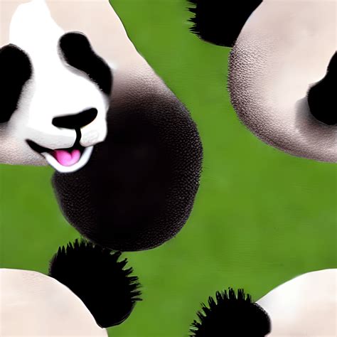 Leuk Panda Cartoon Bamboepatroon Creative Fabrica