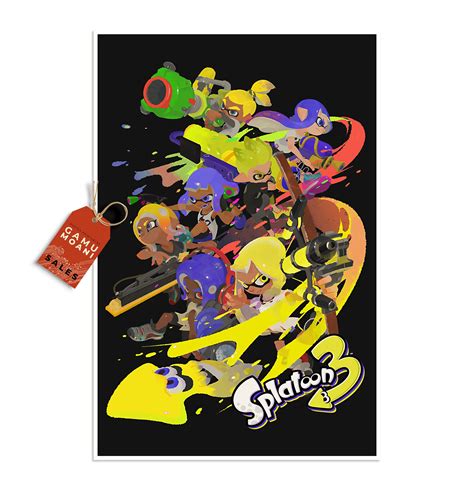 Splatoon Splatoon Poster Splatoon Poster Set Of 3 Splatoon Etsy Uk