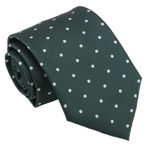 Hunter Green Polka Dot Modern Classic Tie