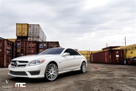 Mercedes Cl63 Amg White Vellano Wheels Tuning Cars Wallpapers HD