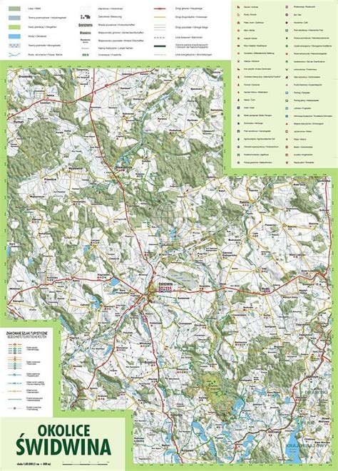 ŚWIDWIN OKOLICE SKŁADANA MAPA TURYSTYCZNA EKO MAP