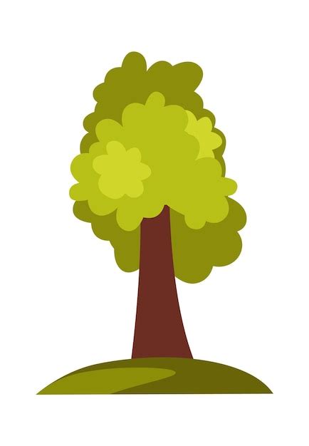 Premium Vector Strong And Tall Tree Flat Icon