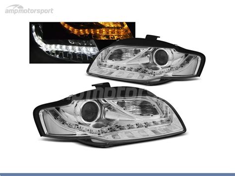 Faros Delanteros Luz Diurna Led Para Audi A B Motorsport