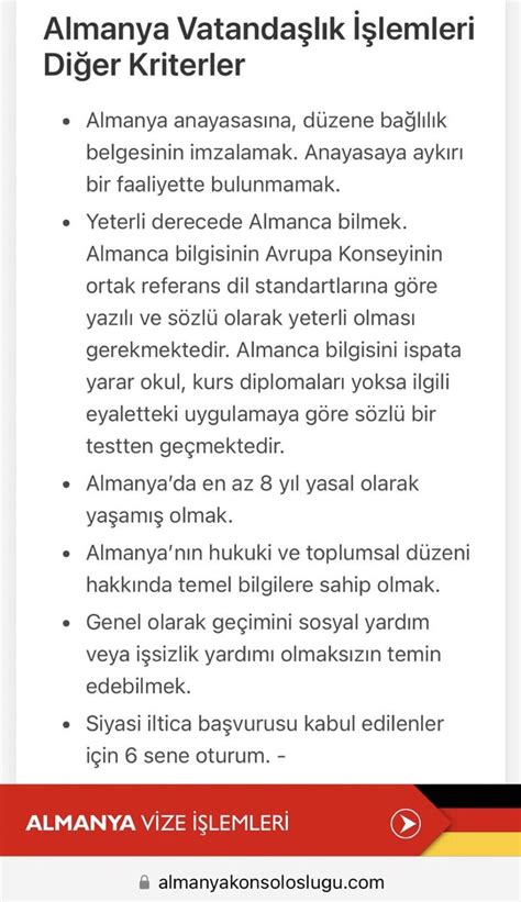 Con Sinov on Twitter Almanya için vatandaşlık şartları