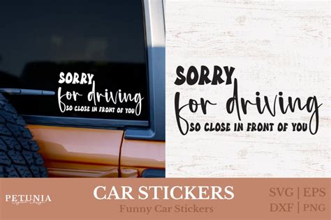 Car Stickers SVG | Funny Car Decal SVG