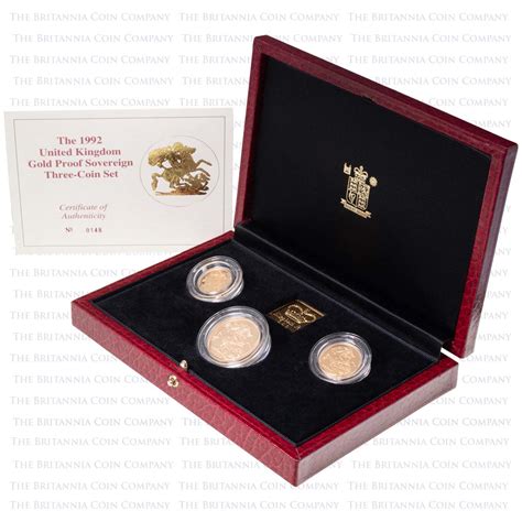 1992 Gold Proof Three Sovereign British Coin Set