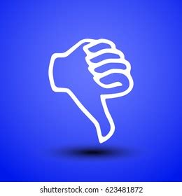 Vector Hand Thumb Down Icon Stock Vector Royalty Free 623481872