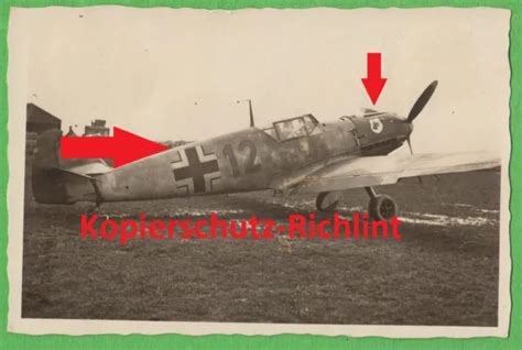 Org Foto Wehrmacht Jagdflugzeug Messerschmitt Bf Me