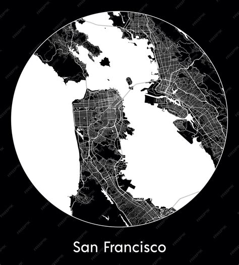 Premium Vector | City Map North America United States San Francisco