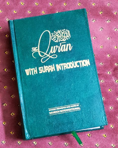 The Quran With Surah Introduction English Meaning and Notes by Saheeh International - Etsy