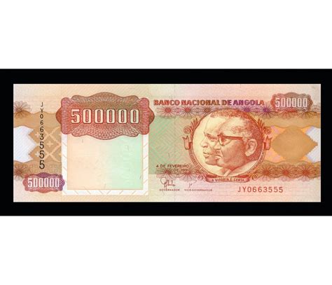 500000 KWANZAS ANGOLA 1991 P 134 Horizondescollectionneurs