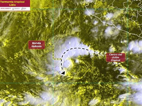 Trayectoria En Vivo Se Forma La Tormenta Lidia En El Pac Fico