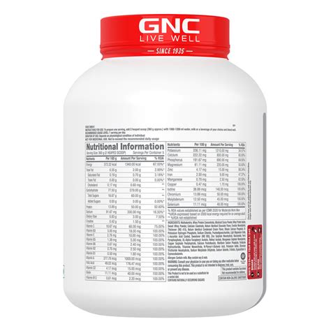 Gnc Pro Performance Powder Bulk 1340 Gain Healthy Weight And Muscle Mass 4 Kg Double