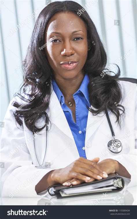 African American Black Female Medical Doctor Stock Photo 115589434 ...