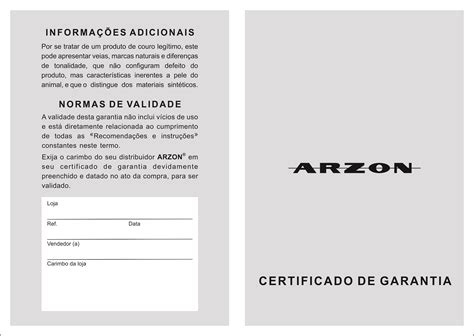 Certificado De Garantia Arzon