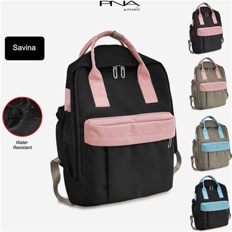 Jual Peonia PNA SAVINA Water Resistant Tas Ransel Wanita Import Korean