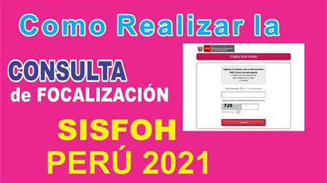 Como Realizar La Consulta De Focalizacion Sisfoh Peru Youtube