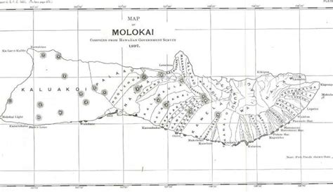 old Molokai map | Molokai, Hawaiian islands, Map