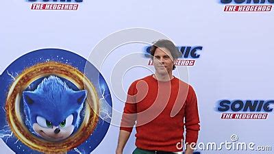 James Marsden and Edei - Premiere of Sonic the Hedgehog Stock Video ...