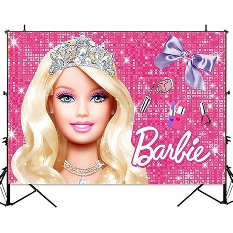 Buy Withu Barbie Theme Photography Backdrops Shining Diamonds Pink Girl