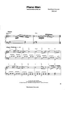 Piano Man (2) - Billy Joel Free Piano Sheet Music PDF