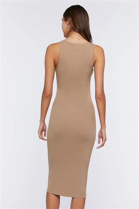 Rib Knit Bodycon Midi Dress