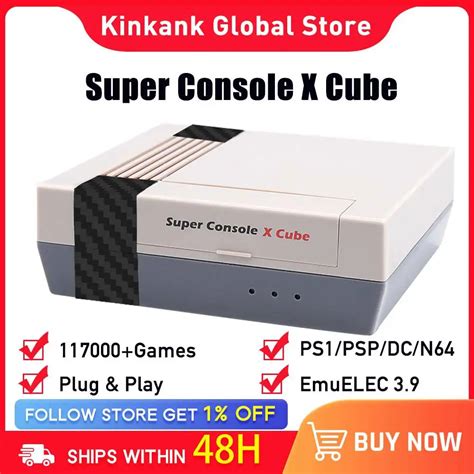 Kinhank Console De Jeux Vid O R Tro Super Cube X Avec Jeux