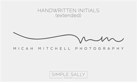 Handwritten initials logo | mm for Micah Mitchell | Simple Sally ...