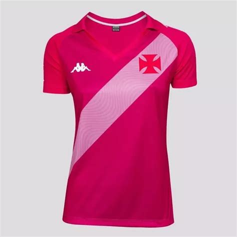 Camisa Vasco Da Gama Feminina Outubro Rosa Oficial Kappa