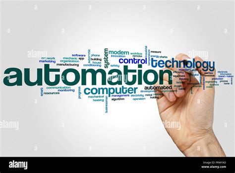 Automation Word Cloud Concept Stock Photo Alamy